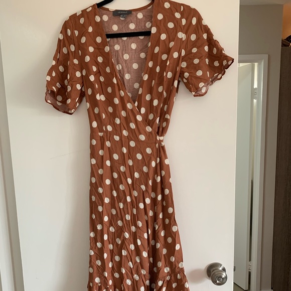 primark green wrap dress